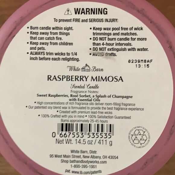 Bath & Body Works Raspberry Mimosa candle 🥂 - Picture 4 of 4